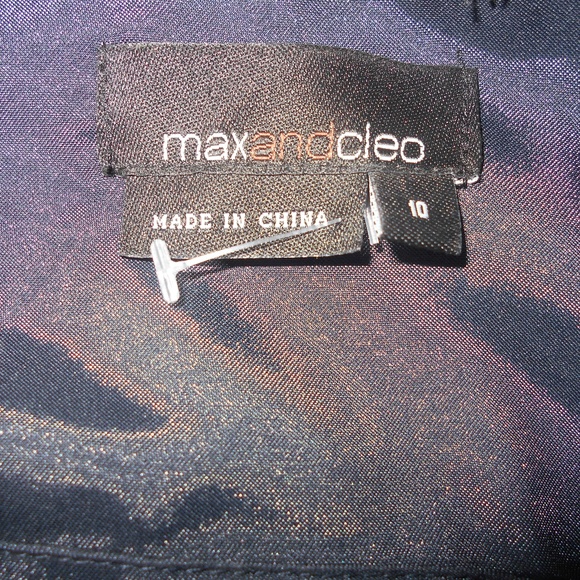 New MAX & CLEO Sz 10 Faux Wrap Beaded Dress - Picture 4 of 4